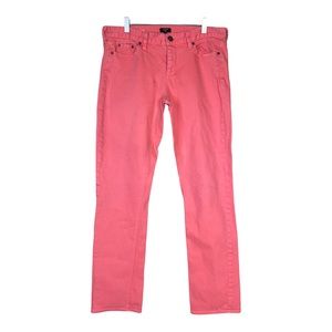 J.Crew Red Matchstick Jeans Womens 31